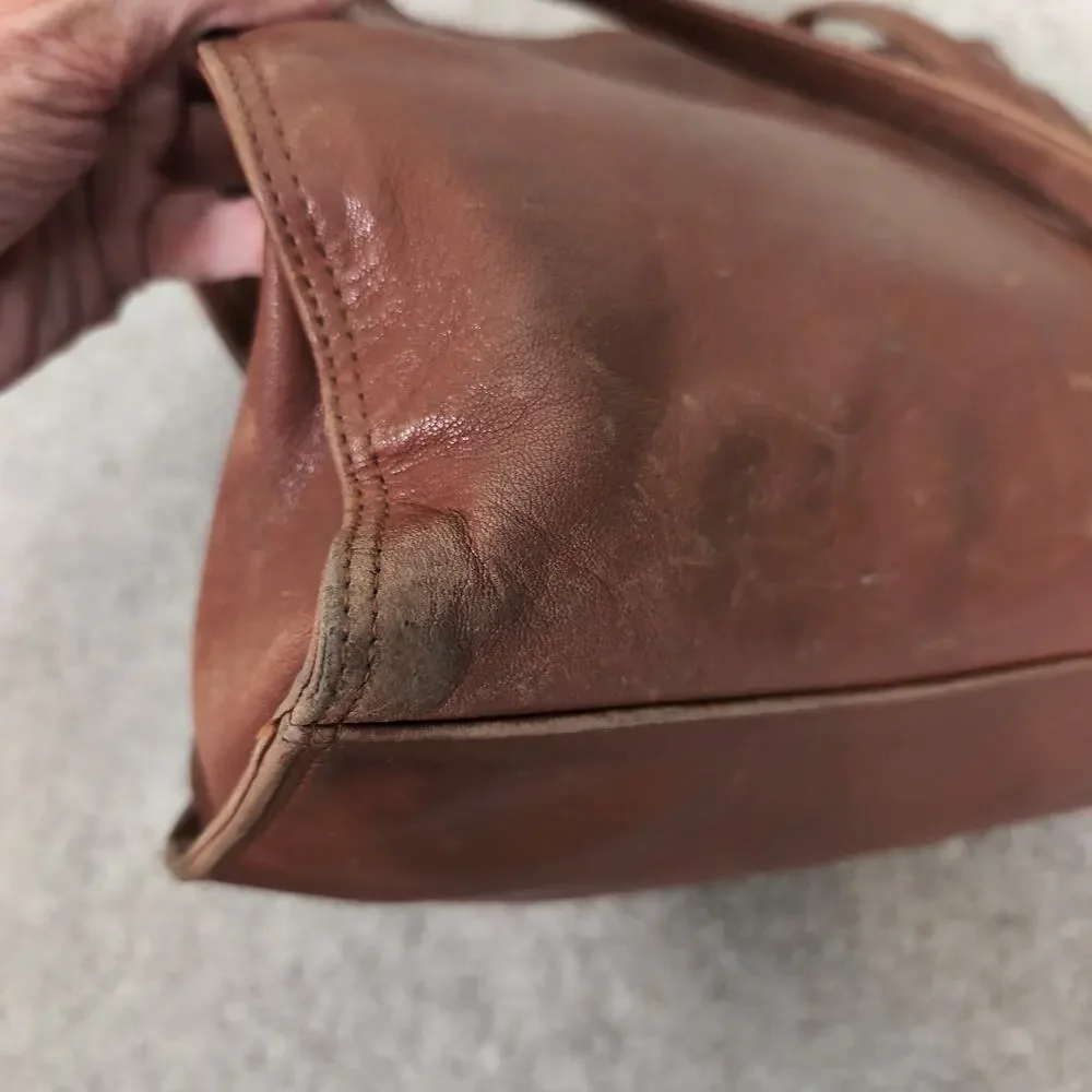 Vintage Leather Shoulder Tote Bag Minimalist